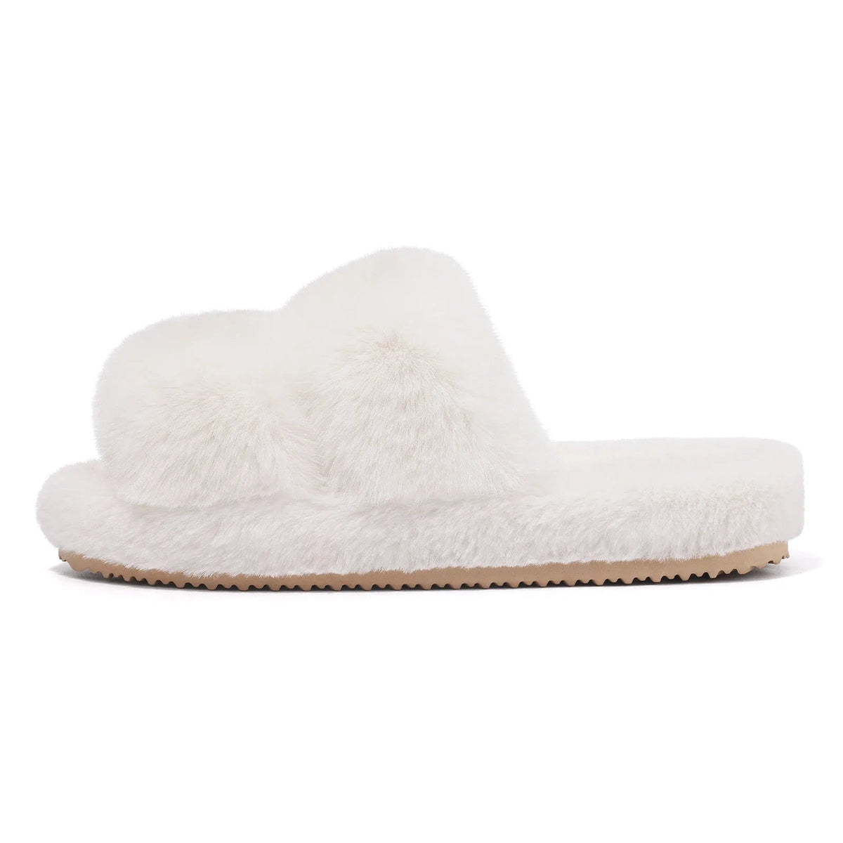 Women's Faux Fur Slide Slippers with Non-Slip Sole for Indoor Comfort 8