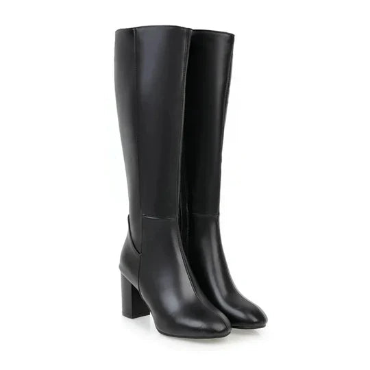 Women's Knee-High Heeled Boots with Stiletto Heel 0