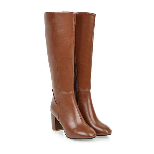 Women's Knee-High Heeled Boots with Stiletto Heel 2