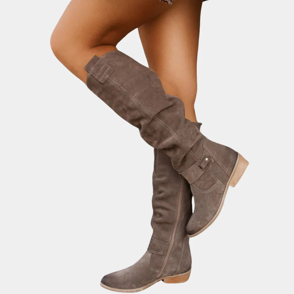 Women’s Knee-High Winter Boots with Zipper Closure 1