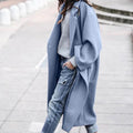 Women's Knee-Length Winter Trench Coat with One-Button Closure 0