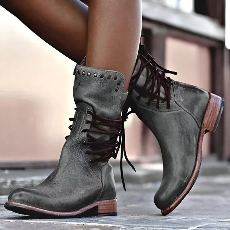 Women's Lace-Up Ankle Boots with Durable Construction 4