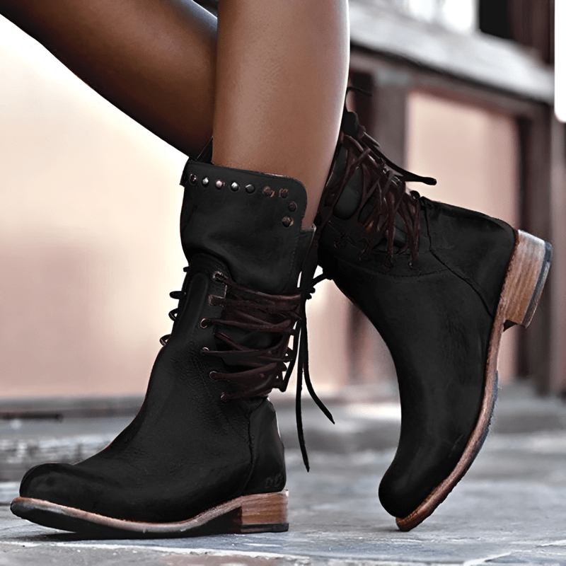 Women's Lace-Up Ankle Boots with Durable Construction 5
