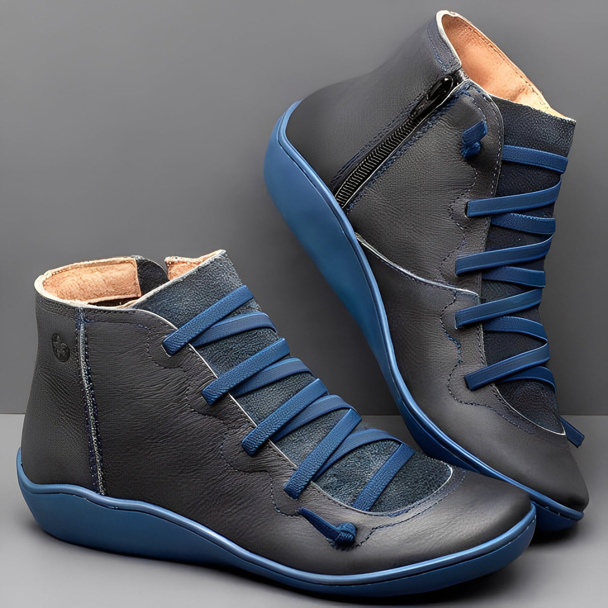 Women’s Lace-Up Ankle Boots with Side Zip Closure 4