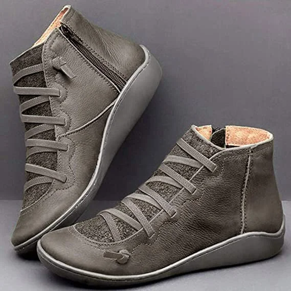 Women’s Lace-Up Ankle Boots with Side Zip Closure 5