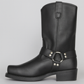 Women’s Leather Winter Cowboy Boots with Buckle Detail 0