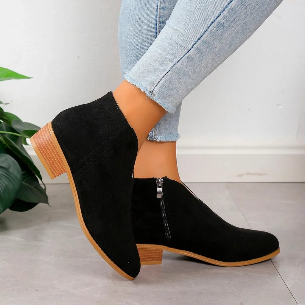 Women’s Leopard Print Ankle Boots with Side Zipper 7