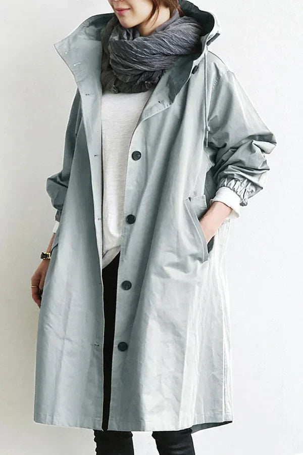 Women's Lightweight Water-Repellent Raincoat with Hooded Design 5
