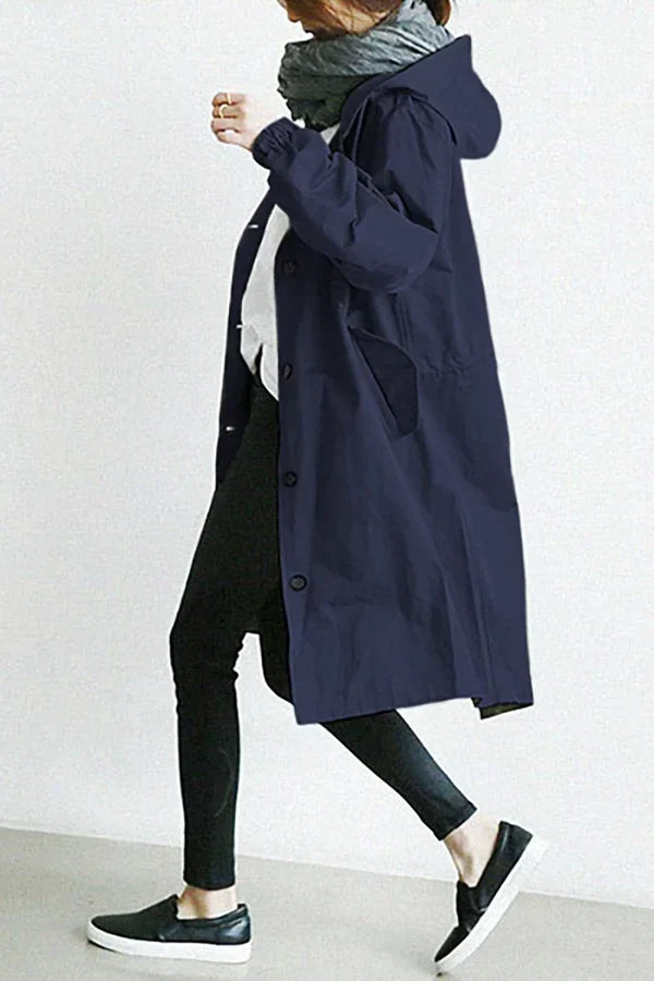 Women's Lightweight Water-Repellent Raincoat with Hooded Design 6