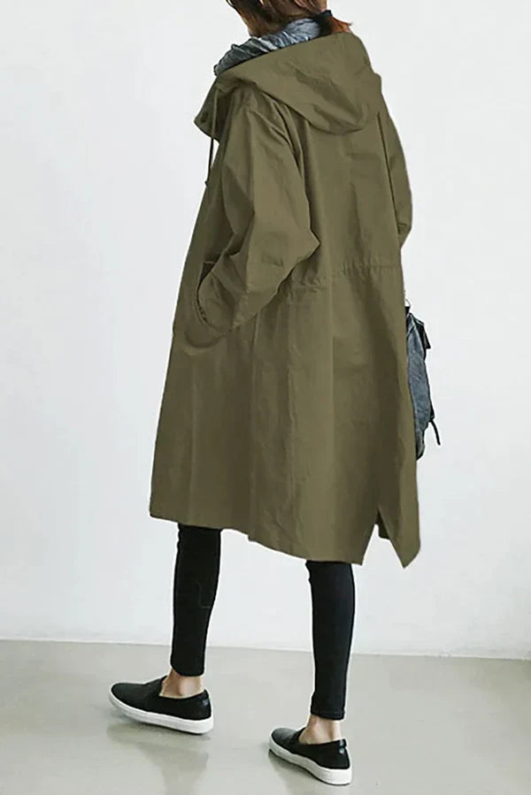 Women's Lightweight Water-Repellent Raincoat with Hooded Design 7
