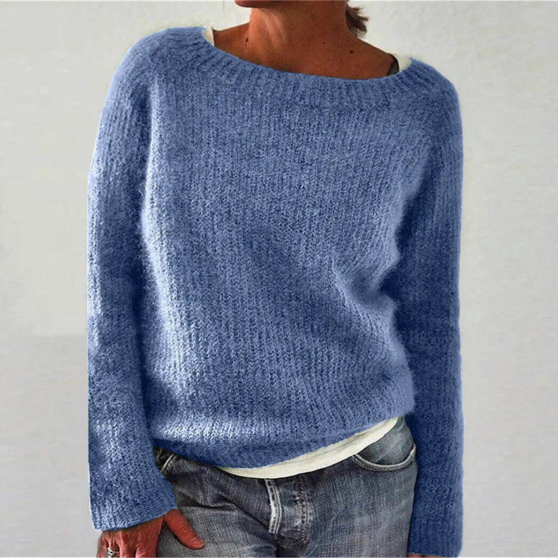 Women's Oversized Relaxed Fit Knit Sweater for Casual Everyday Wear 1