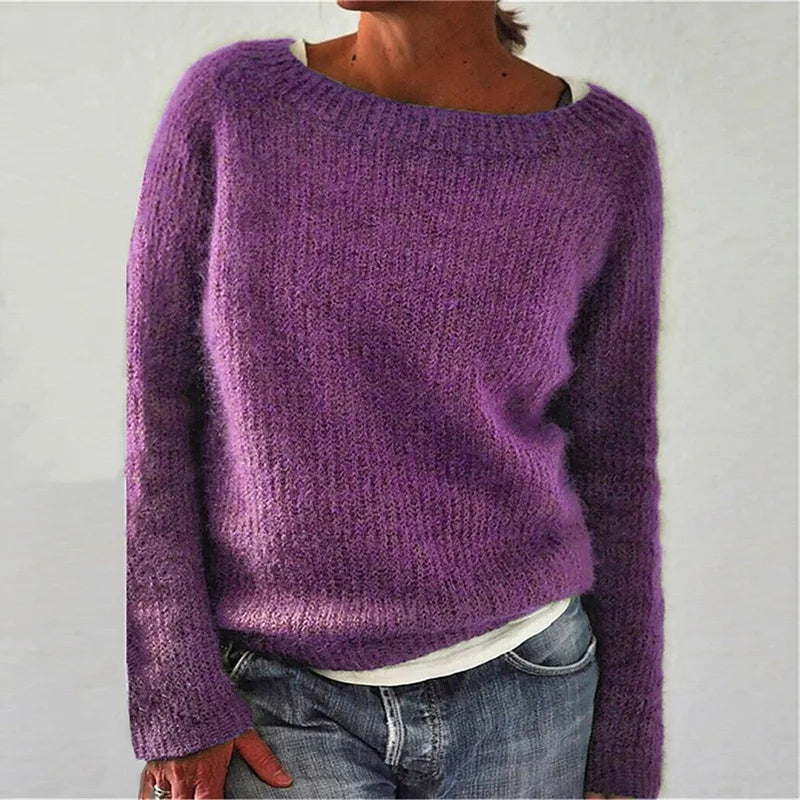 Women's Oversized Relaxed Fit Knit Sweater for Casual Everyday Wear 2