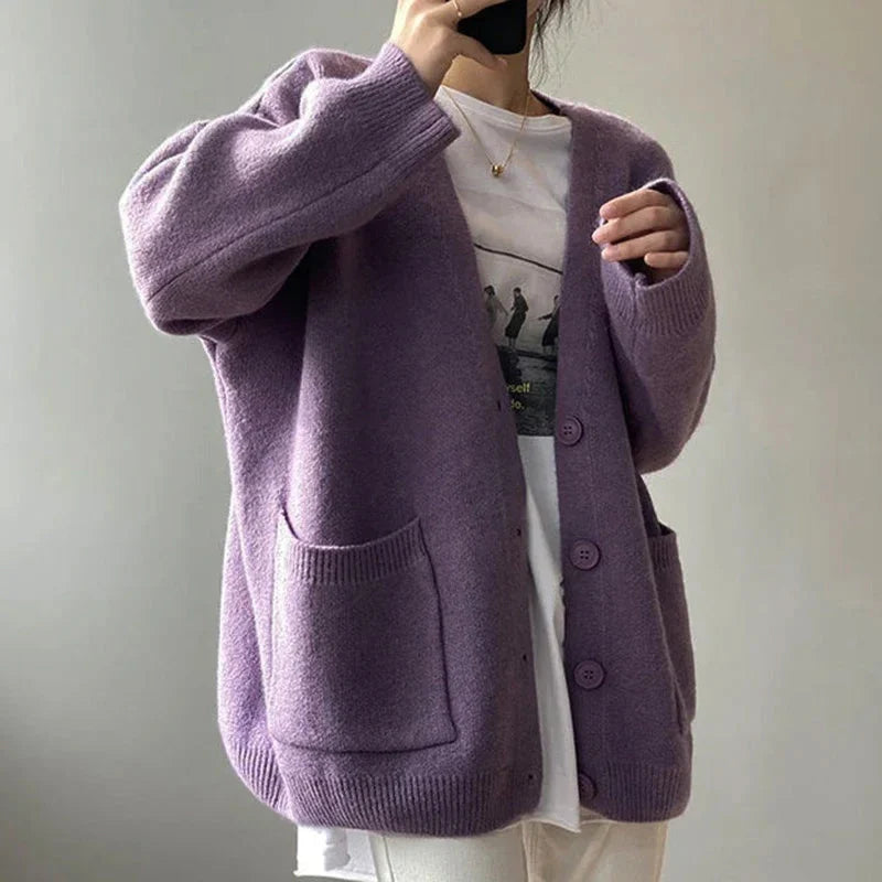 Women’s Relaxed Fit Button-Down Knitted Cardigan 7