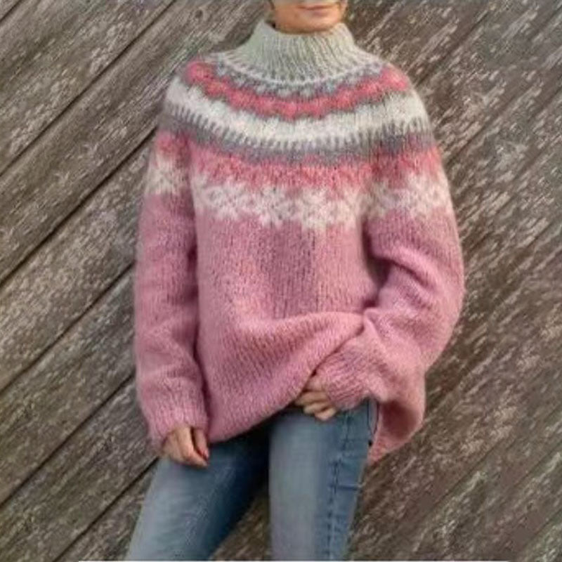 Women’s Relaxed Fit Nordic Pattern Winter Sweater 2