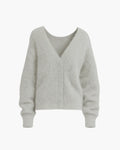 Women's Relaxed Fit V-Neck Button-Front Cardigan Sweater 0