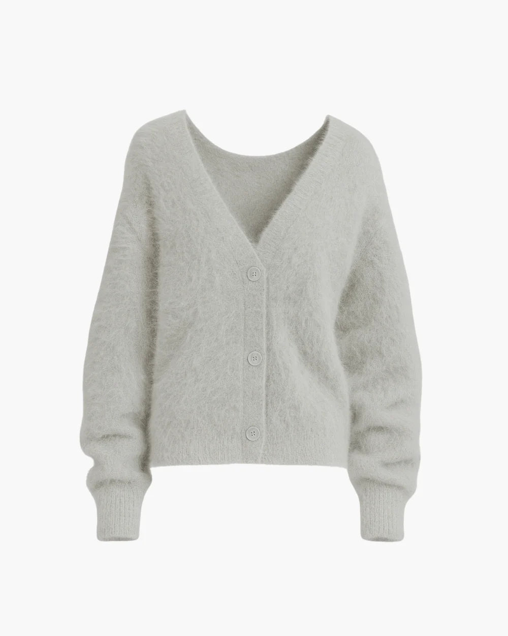 Women's Relaxed Fit V-Neck Button-Front Cardigan Sweater 0