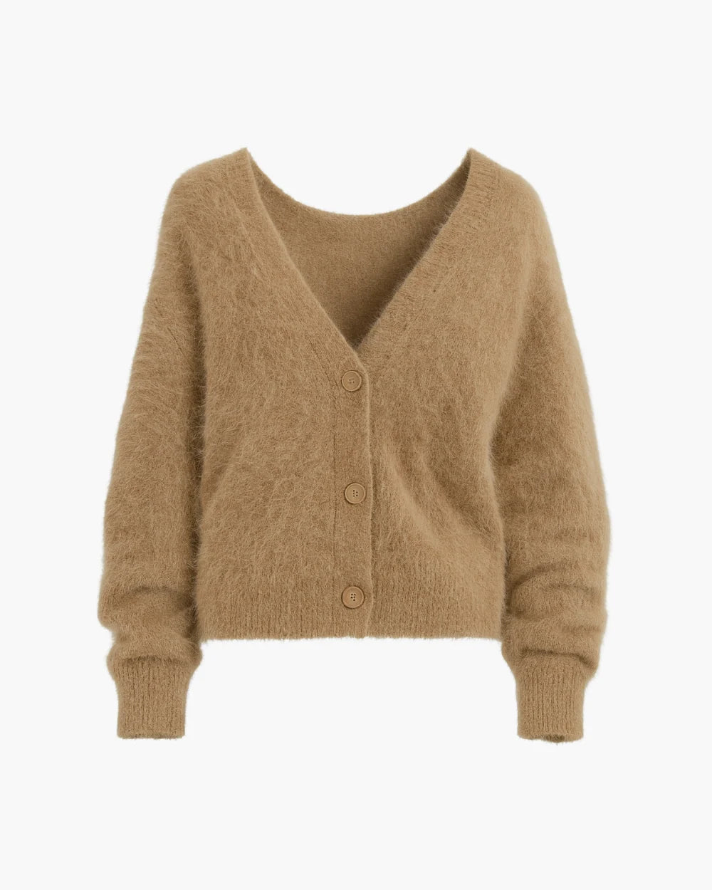 Women's Relaxed Fit V-Neck Button-Front Cardigan Sweater 2