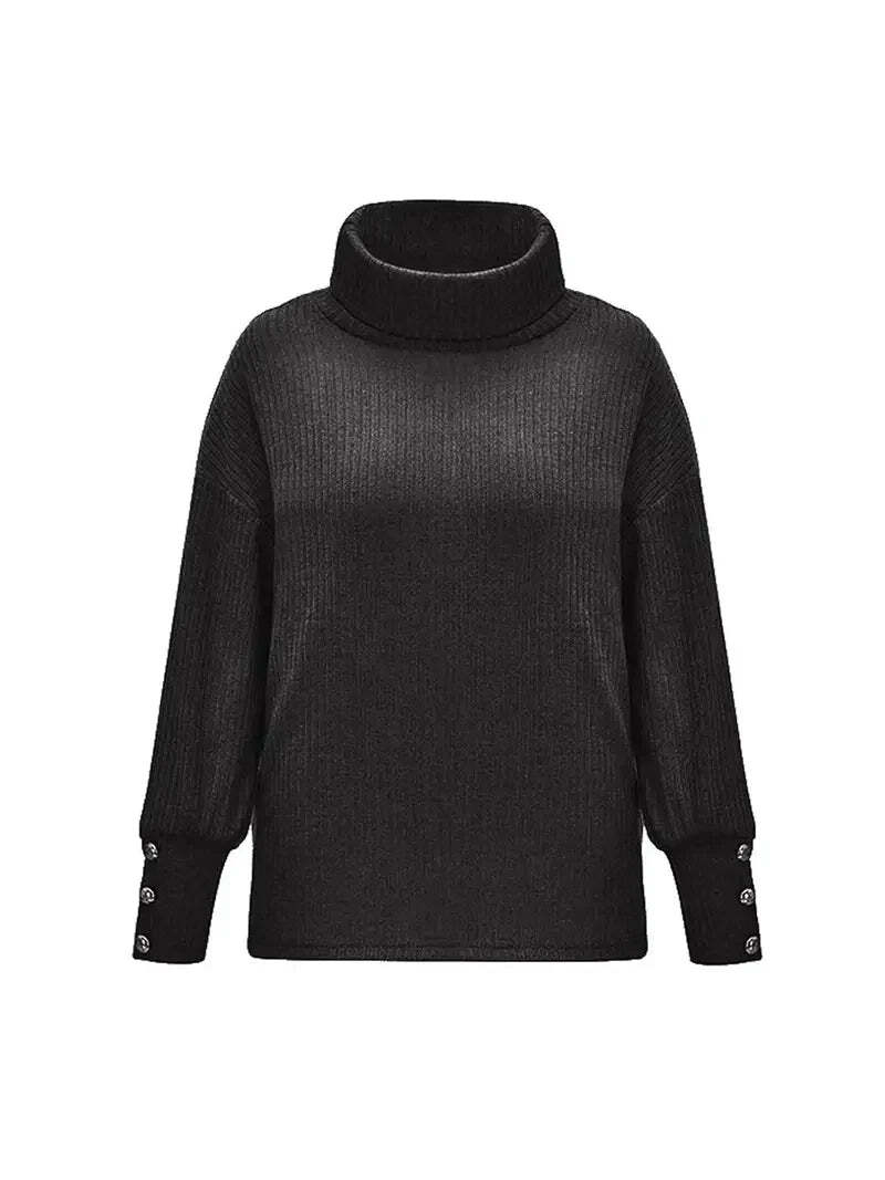 Women’s Ribbed Cowl Neck Sweater for Winter Warmth 5