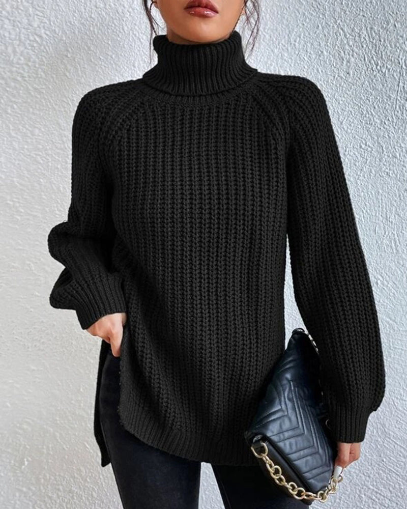 Women’s Ribbed Turtleneck Sweater with Slim Fit for Winter 3