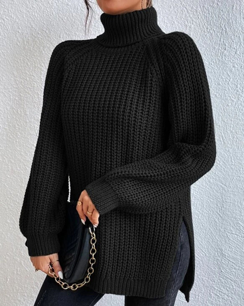 Women’s Ribbed Turtleneck Sweater with Slim Fit for Winter 4