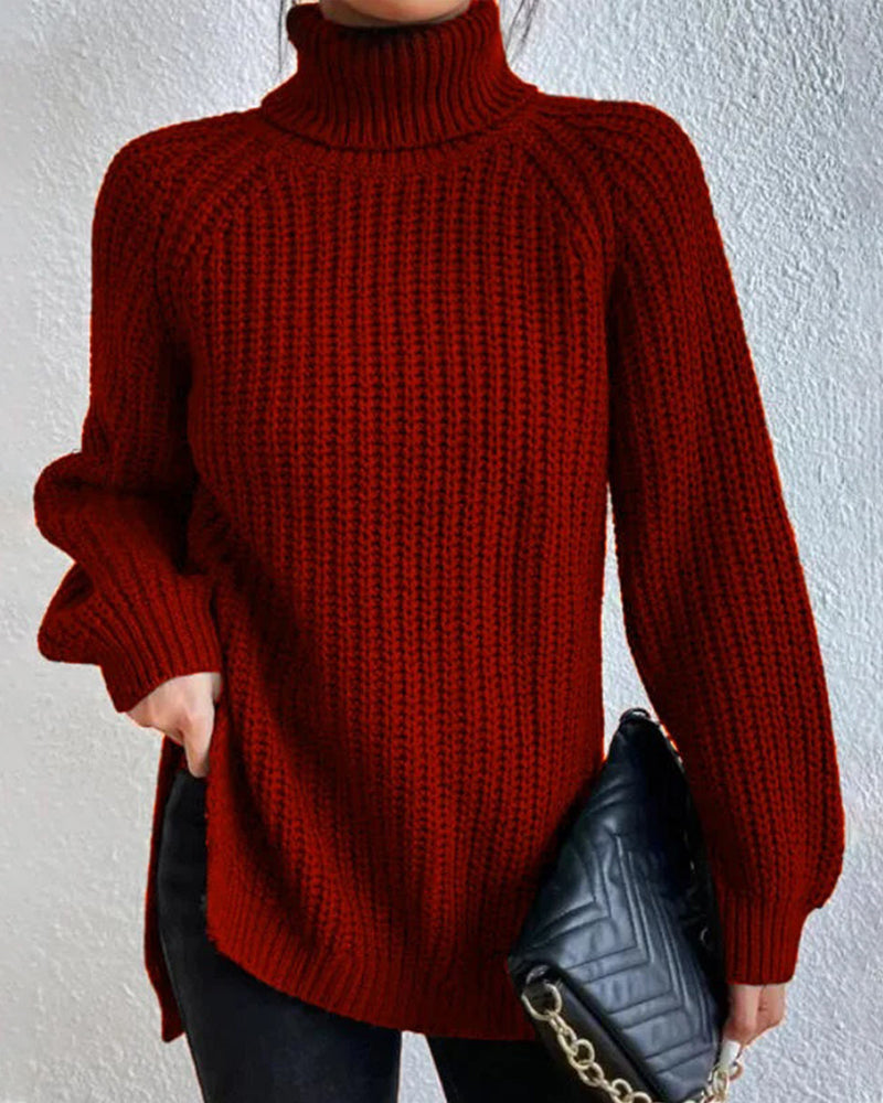Women’s Ribbed Turtleneck Sweater with Slim Fit for Winter 6