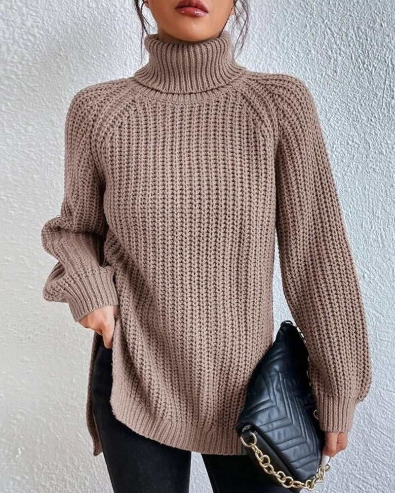 Women’s Ribbed Turtleneck Sweater with Slim Fit for Winter 8