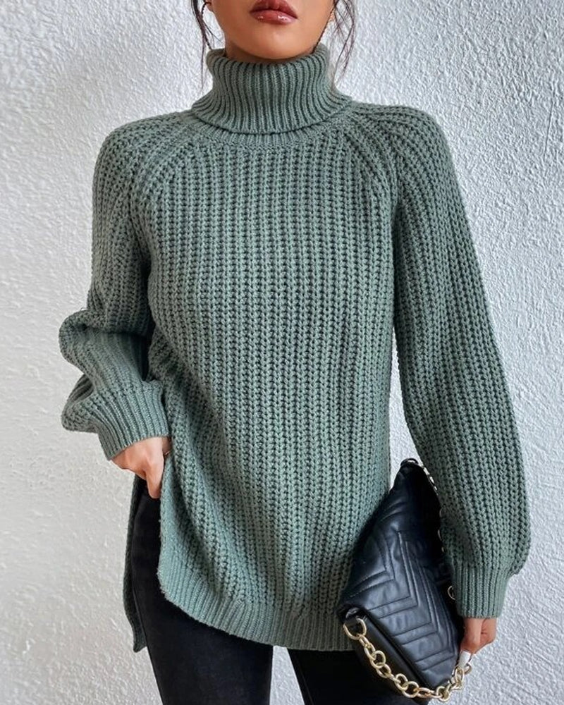 Women’s Ribbed Turtleneck Sweater with Slim Fit for Winter 9