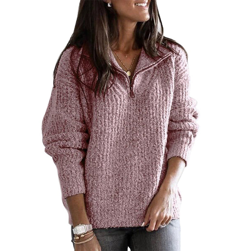 Women’s Ribbed Zip-Up Sweater with Soft, Comfortable Fit 5