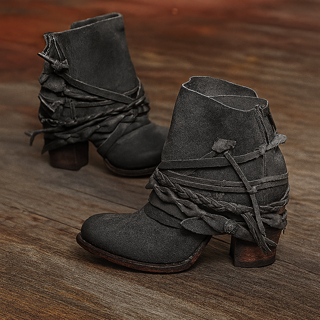 Women’s Winter Boho Western Ankle Boots with Insulated Lining 1