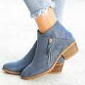 Women’s Zip Closure Heel Boots with Sleek Design 0