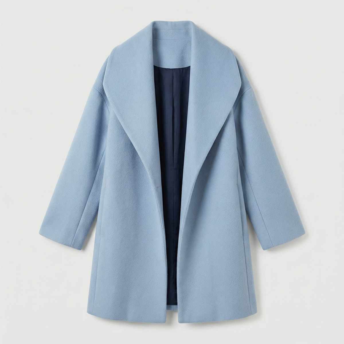 Midi Coat with Shawl Collar