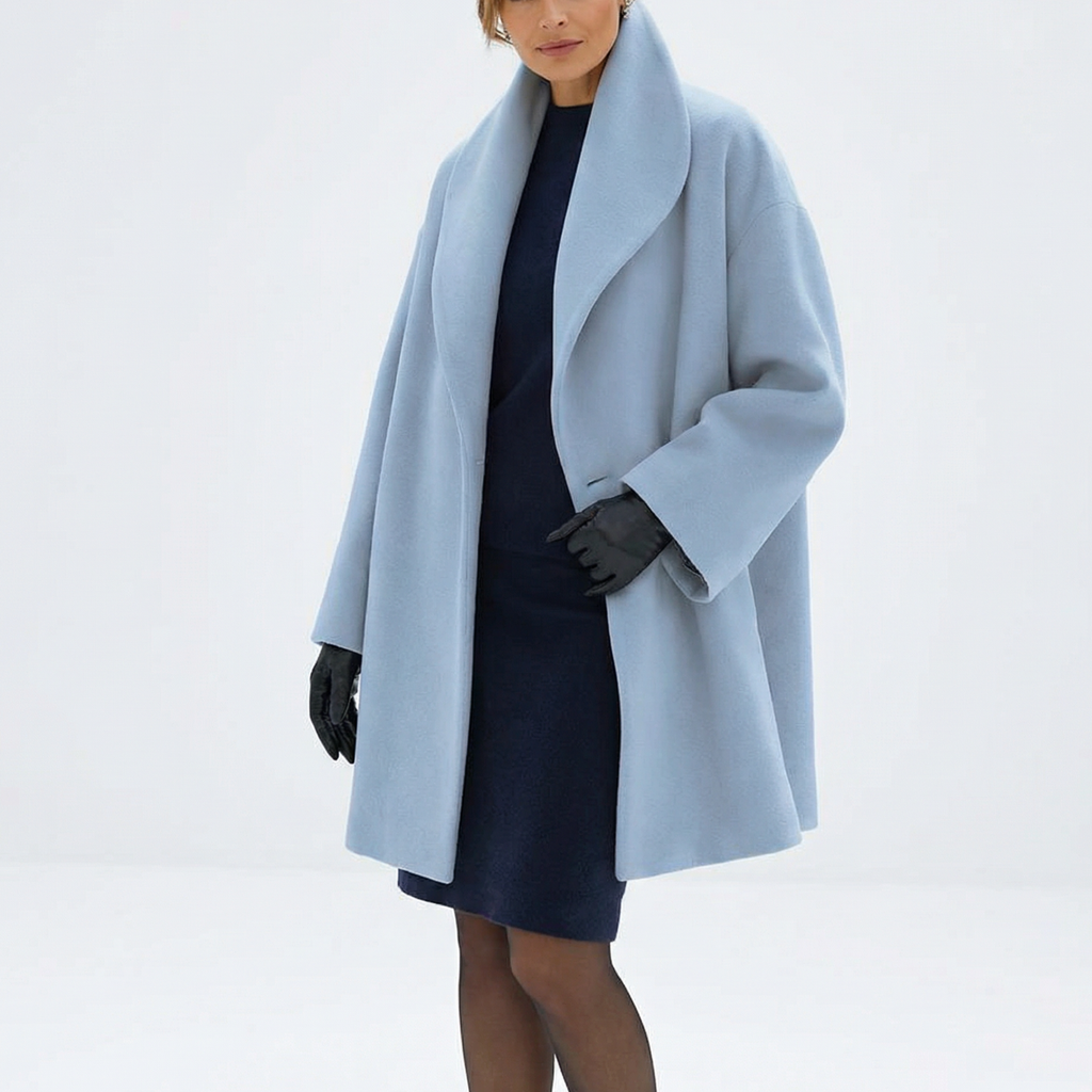 Midi Coat with Shawl Collar