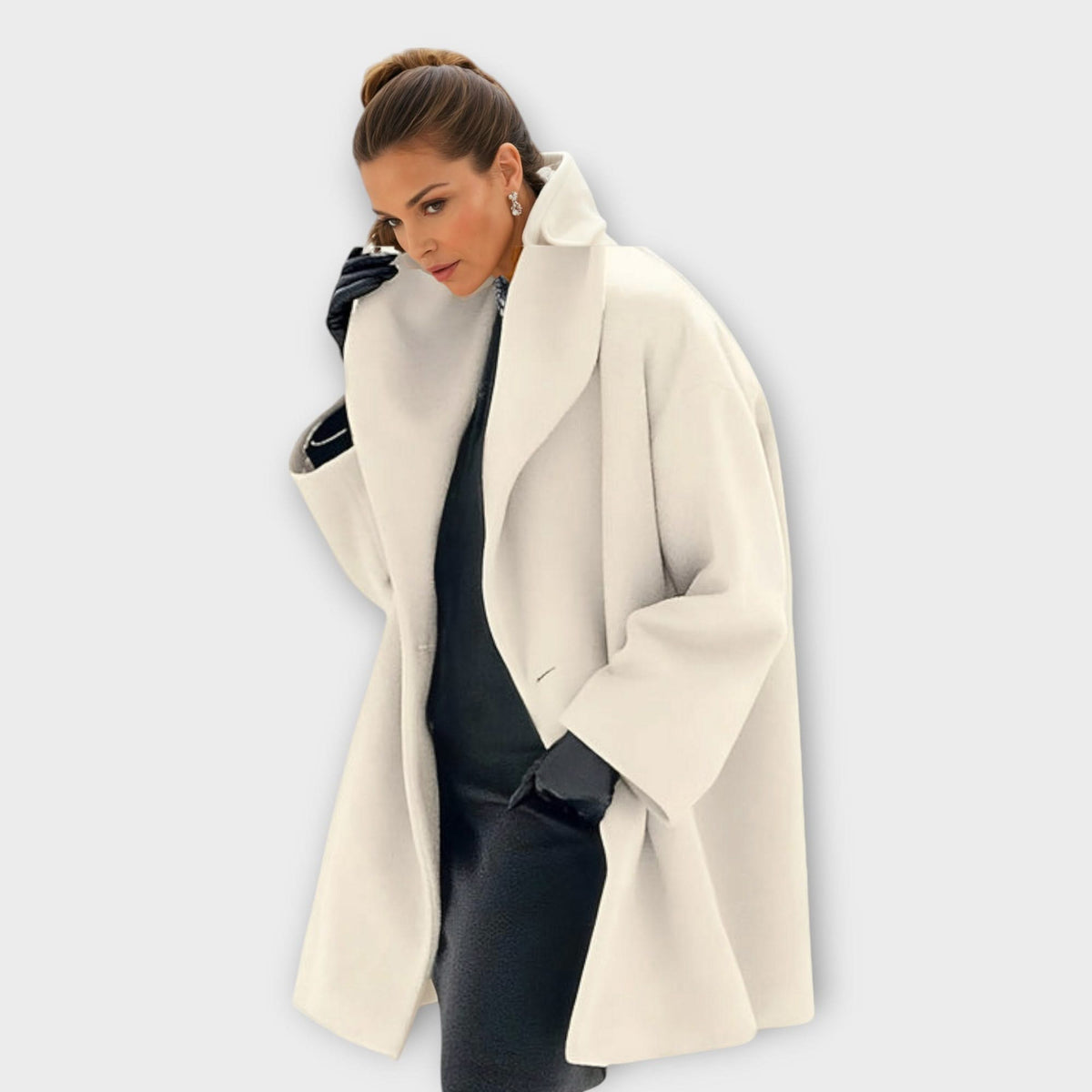 Midi Coat with Shawl Collar