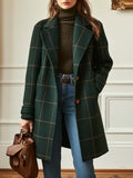 Green Check Tweed Coat